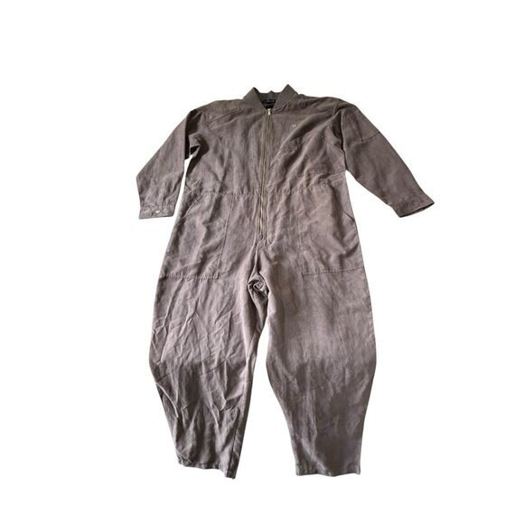 Houston White Faux Suede Jumpsuit Women’s Size Large Brown Gray Target Exclusive - Picture 5 of 13